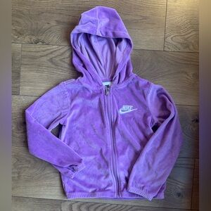 Nike Purple Hooded Zip-Up Kids Sweatshirt